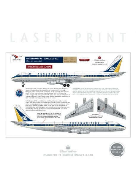 UAT Aeromaritime - Douglas DC-8-32 (Dark blue regular scheme)