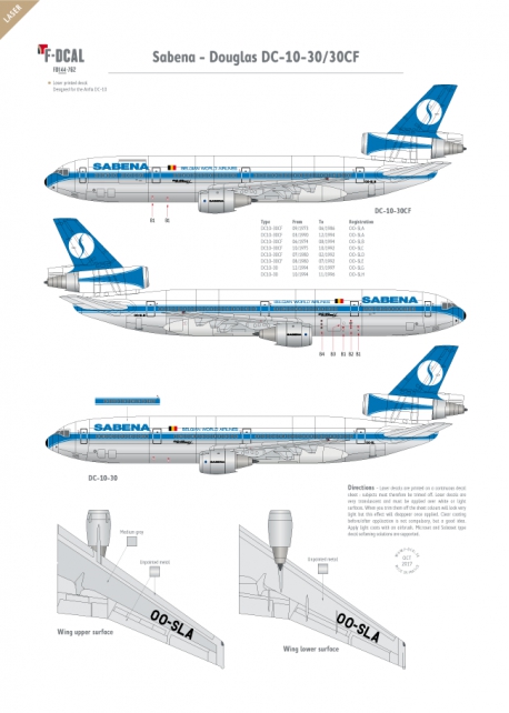 Sabena - Douglas DC-10-30 (Second scheme)