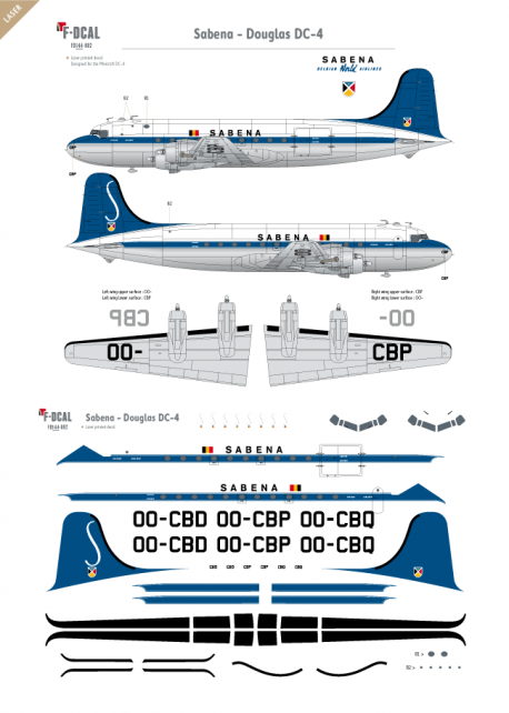 Sabena - Douglas DC-4 (Last scheme)