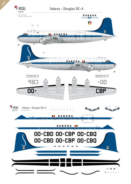 Sabena - Douglas DC-4 (Dernière livrée)