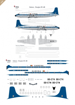 Sabena - Douglas DC-6B (Last scheme)